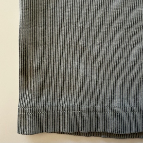 Everlane-Ribbed-Sleeveless-Body-con-Cotton-Sage-Light Green-Tank-Dress-XS - Picture 3 of 10